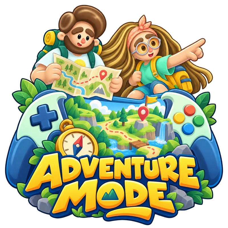 Два маскота English Camp исследуют маршрут внутри игрового контроллера